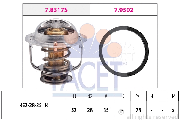 Thermostat, coolant (7.8317)
