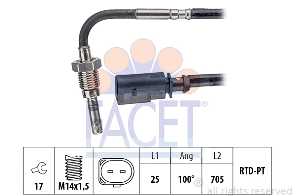 Sensor, exhaust gas temperature (22.0180)
