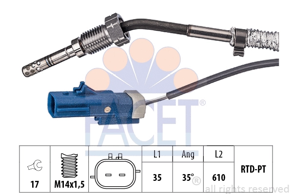Sensor, exhaust gas temperature (22.0364)