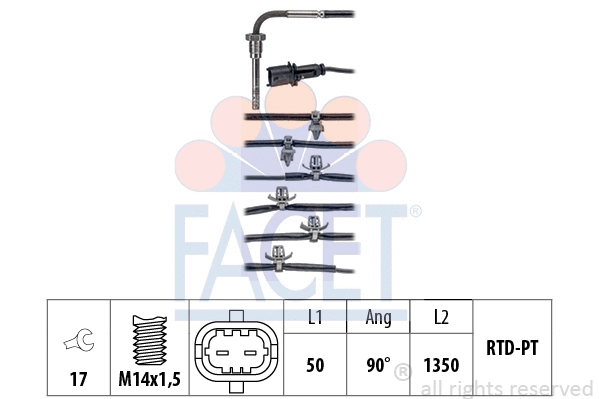 Sensor, exhaust gas temperature (22.0238)