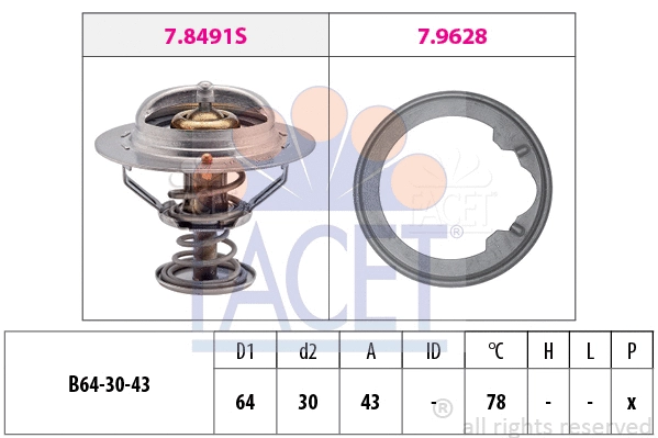 Thermostat, coolant (7.8496)