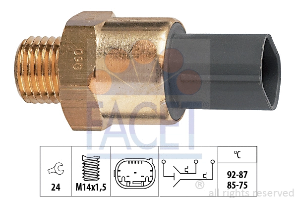Temperature Switch, radiator fan (7.5691)