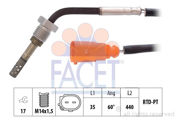 Sensor, exhaust gas temperature (22.0276)