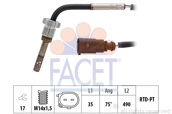 Sensor, exhaust gas temperature (22.0265)