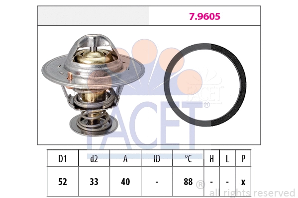 Thermostat, coolant (7.8537)