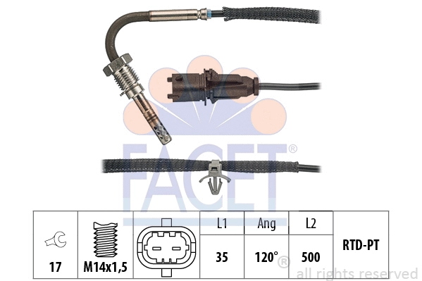 Sensor, exhaust gas temperature (22.0044)