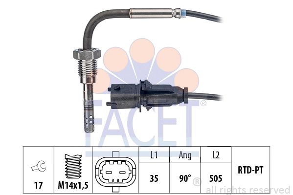 Sensor, exhaust gas temperature (22.0135)