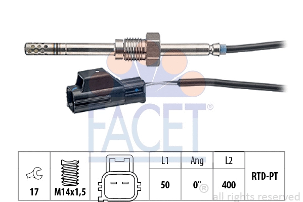Sensor, exhaust gas temperature (22.0087)