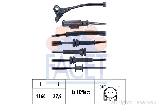 Sensor, wheel speed (21.0161)