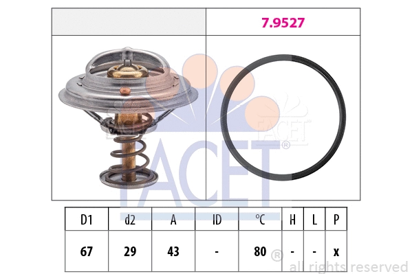 Thermostat, coolant (7.8549)