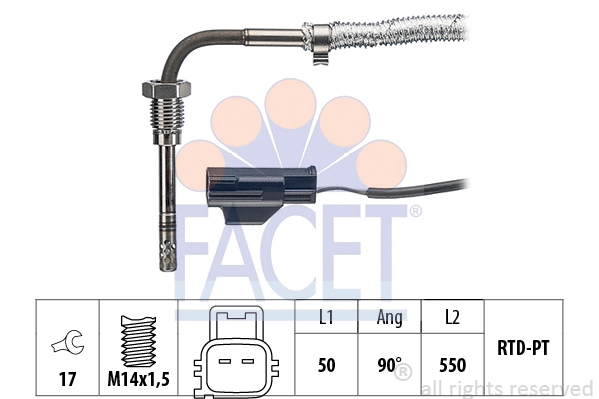 Sensor, exhaust gas temperature (22.0089)