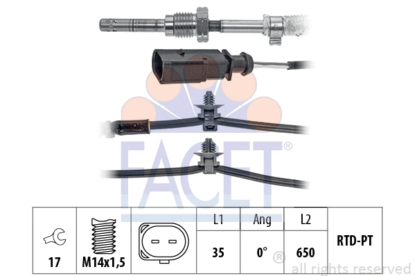 Sensor, exhaust gas temperature (22.0261)