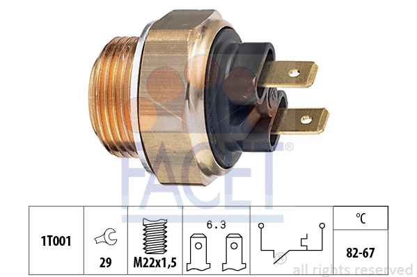 Temperature Switch, radiator fan (7.5004)