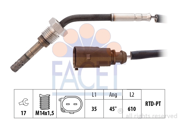 Sensor, exhaust gas temperature (22.0155)