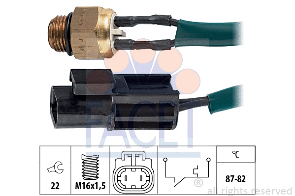 Temperature Switch, radiator fan (7.5112)