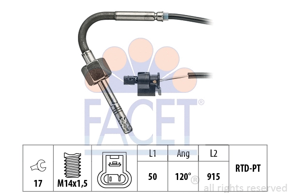 Sensor, exhaust gas temperature (22.0054)