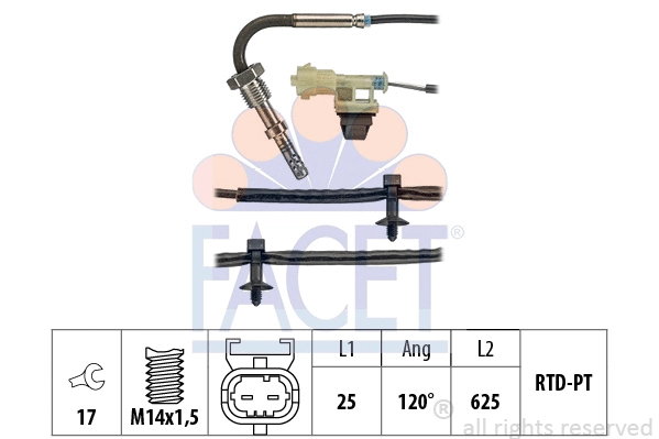 Sensor, exhaust gas temperature (22.0045)