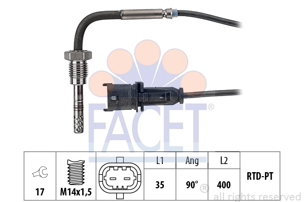 Sensor, exhaust gas temperature (22.0177)