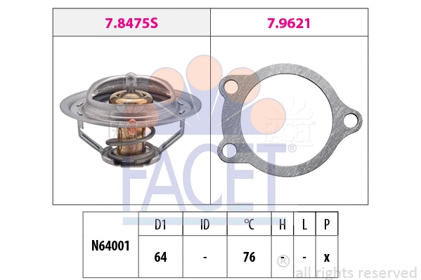 Thermostat, coolant (7.8475)