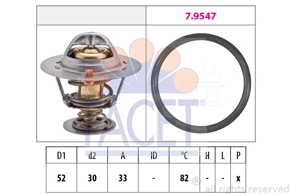 Thermostat, coolant (7.8947)