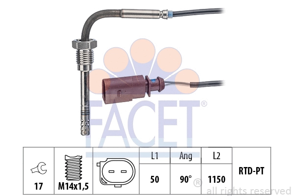 Sensor, exhaust gas temperature (22.0198)
