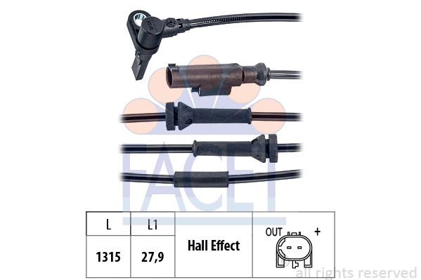 Sensor, wheel speed (21.0168)