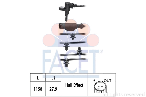 Sensor, wheel speed (21.0255)