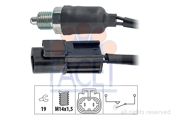 Switch, reverse light (7.6116)