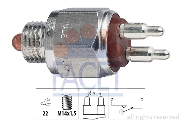 Switch, reverse light (7.6036)