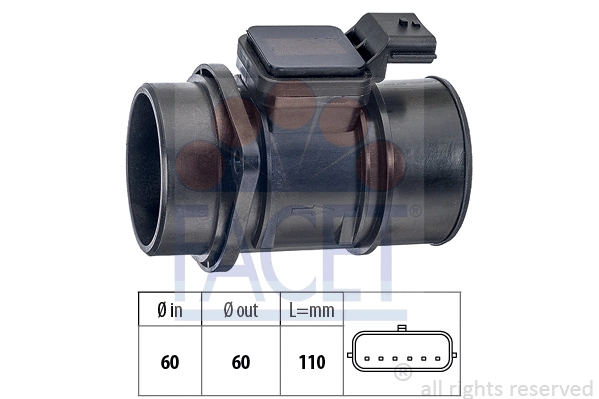 Mass Air Flow Sensor (10.1388)