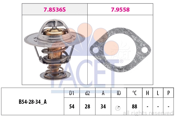 Thermostat, coolant (7.8536)