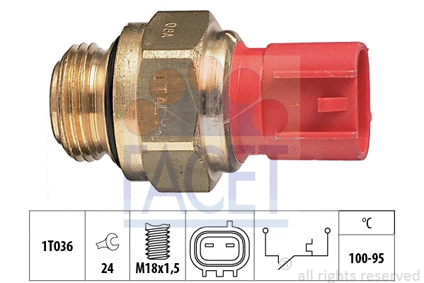 Temperature Switch, radiator fan (7.5186)