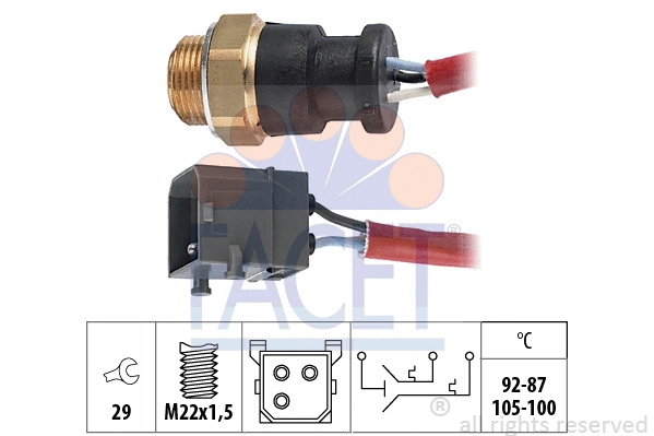 Temperature Switch, radiator fan (7.5627)