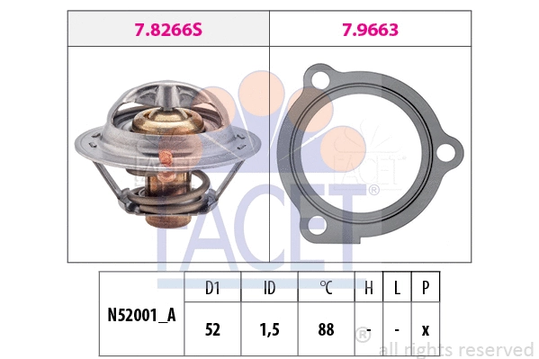 Thermostat, coolant (7.8647)