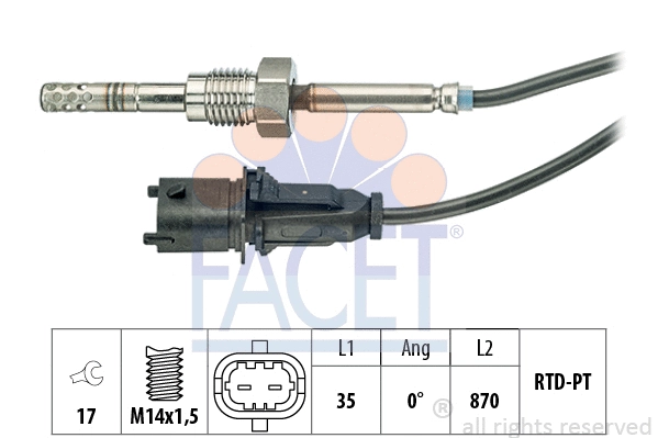 Sensor, exhaust gas temperature (22.0127)