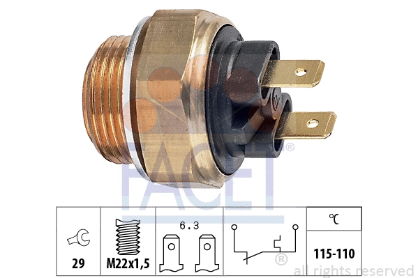 Temperature Switch, radiator fan (7.5135)