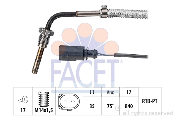 Sensor, exhaust gas temperature (22.0184)