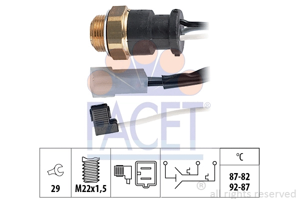 Temperature Switch, radiator fan (7.5602)