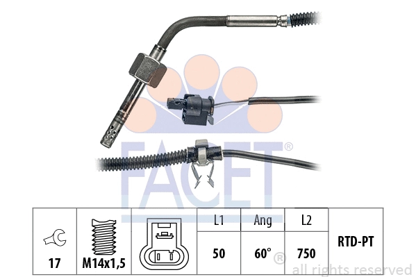 Sensor, exhaust gas temperature (22.0080)