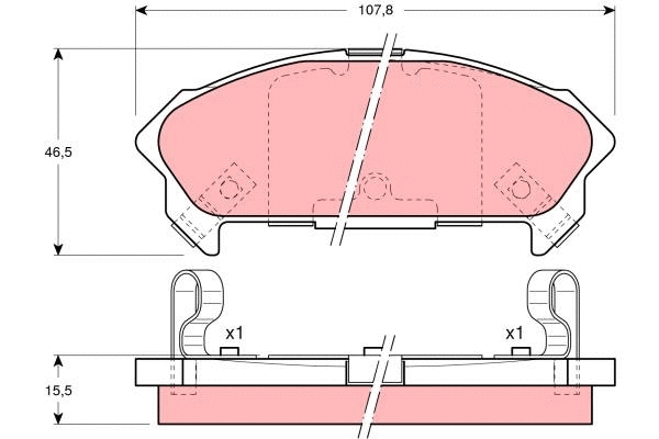 Brake Pad Set, disc brake (GDB890)