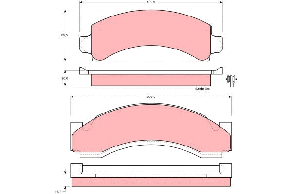 Brake Pad Set, disc brake (GDB4053)