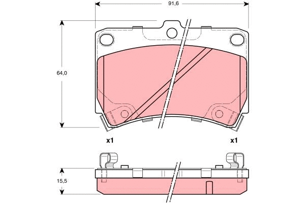 Brake Pad Set, disc brake (GDB3262)