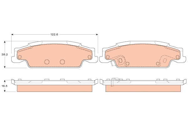 Brake Pad Set, disc brake (GDB4453)