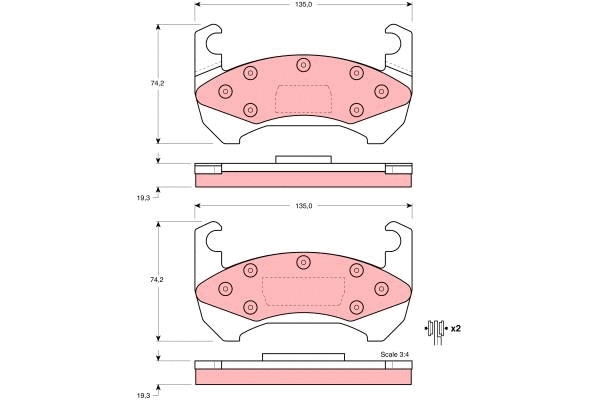 Brake Pad Set, disc brake (GDB4068)