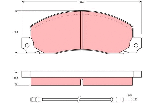 Brake Pad Set, disc brake (GDB344)