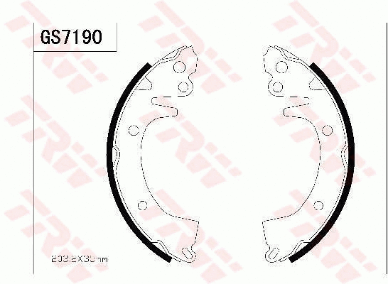 Brake Shoe Set (GS7190)