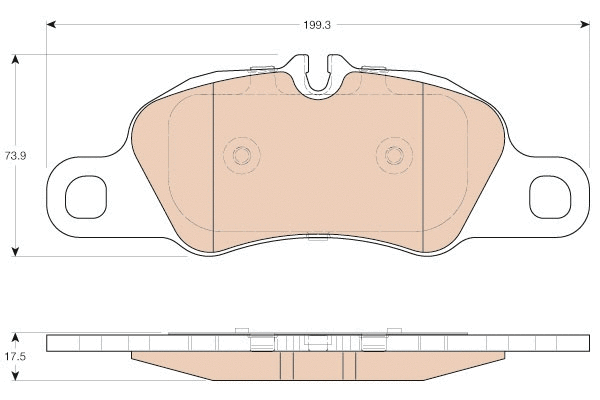Brake Pad Set, disc brake (GDB1990)