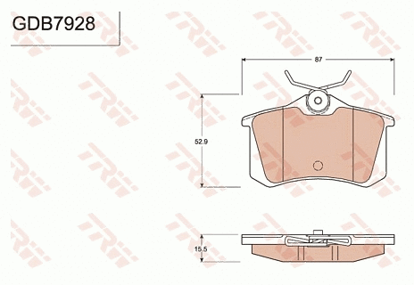 Brake Pad Set, disc brake (GDB7928)