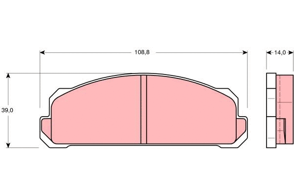 Brake Pad Set, disc brake (GDB123)