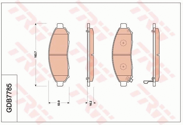 Brake Pad Set, disc brake (GDB7785)
